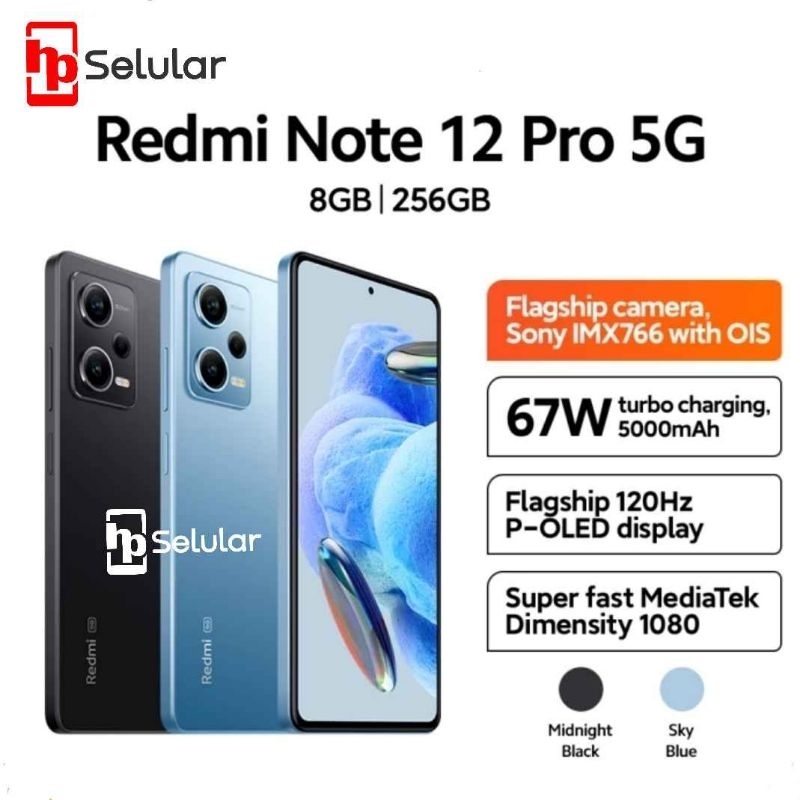 Redmi Note 12 Pro 5G 8/256gb Baru dan Segel BNIB Garansi Resmi Xiaomi