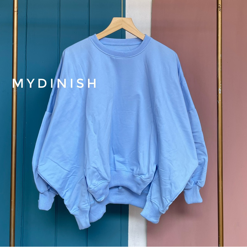 Rini Batwing Oversize - Sweater Polos Kekinian Bahan Fleece