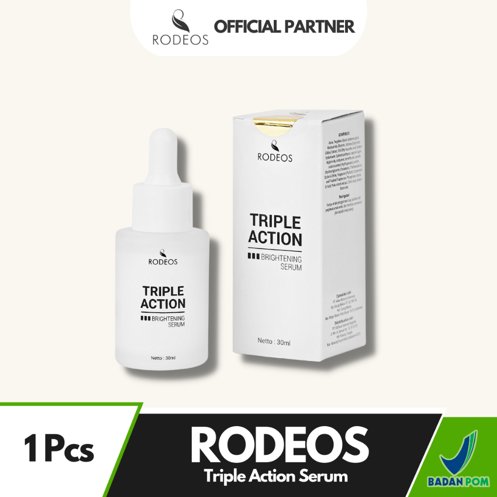 Rodeos Serum Triple Action Brightening Serum Pemutih Pencerah Wajah Pria Original BPOM SM9