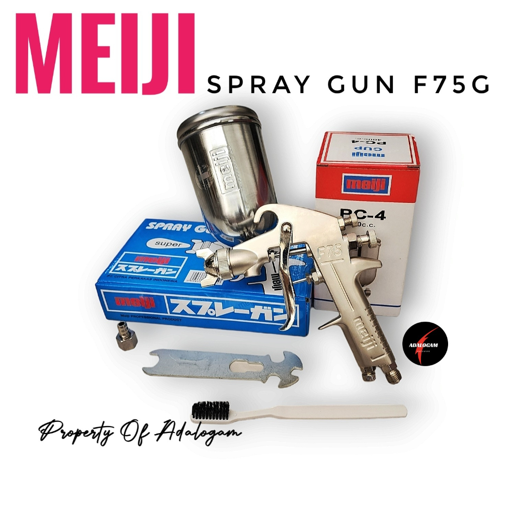 MEIJI F75G F 75 Spray Gun Tabung Atas Alat Semprot Cat Made In Taiwan