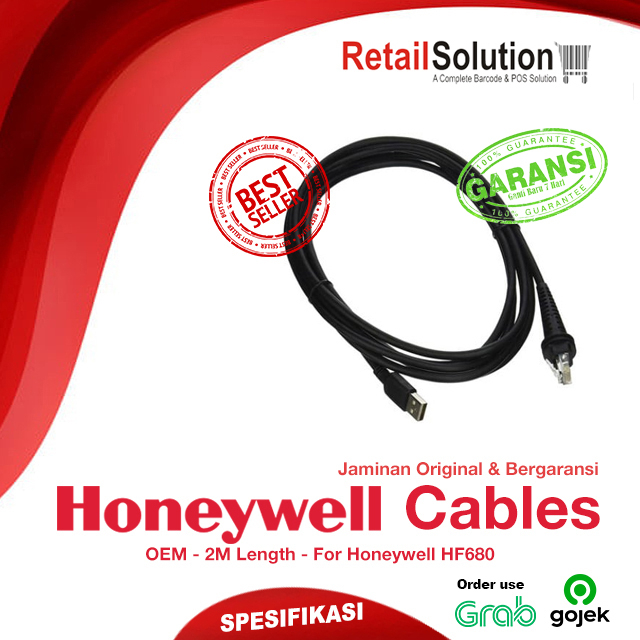 Kabel Barcode Scanner USB 2M - Honeywell HF680 / HF-680 OEM