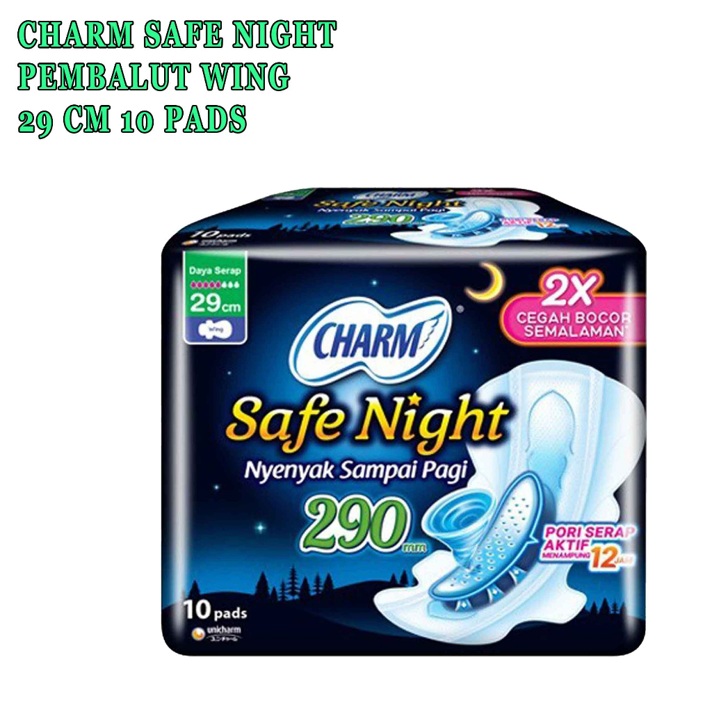 Safe night* Charm* 290mm* 10 pads* Pembalut