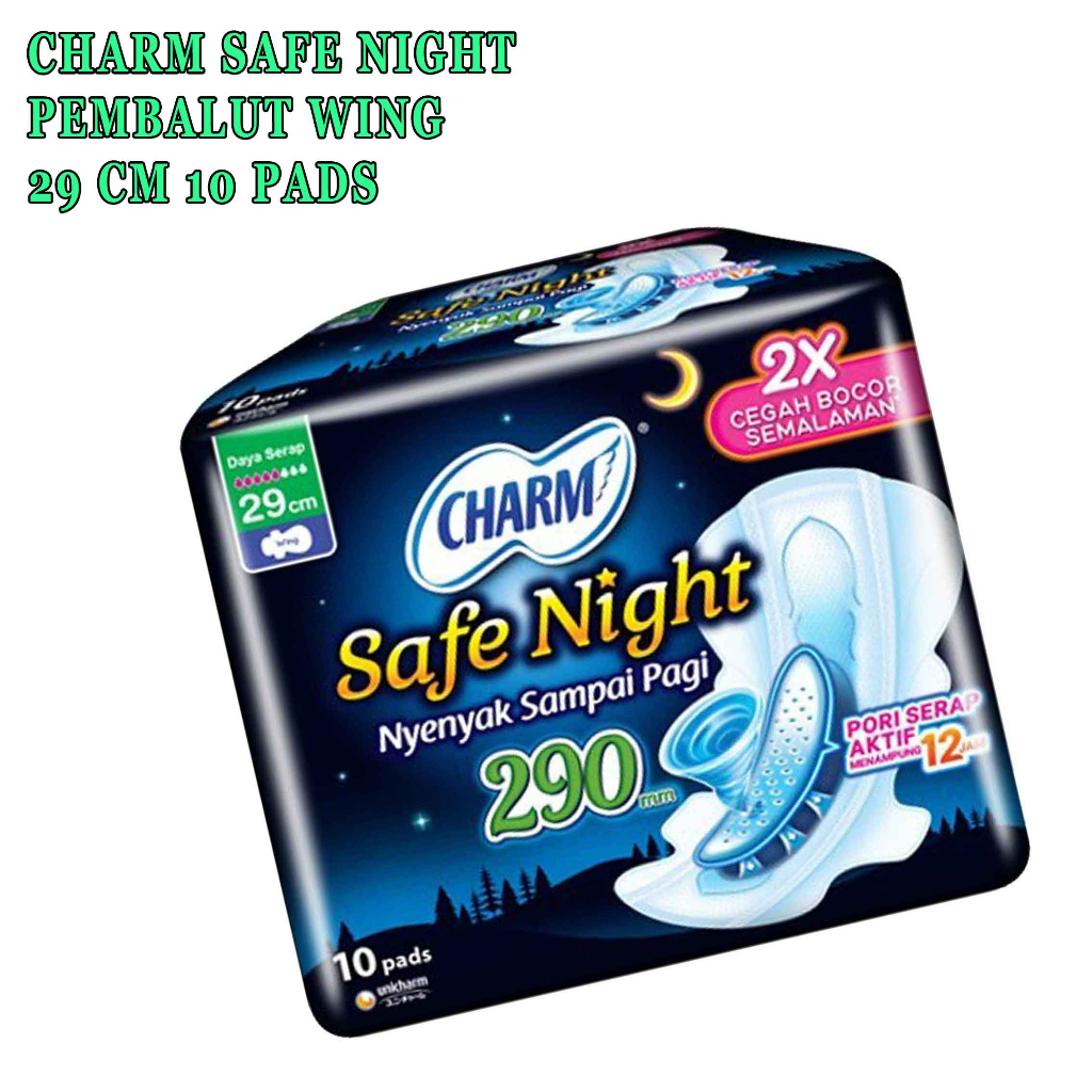 Safe night* Charm* 290mm* 10 pads* Pembalut