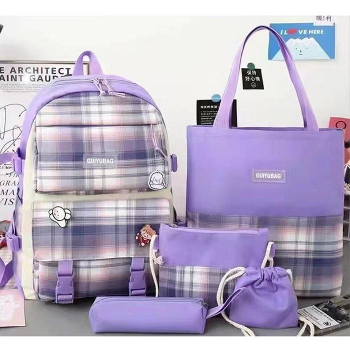 (COD) Vyctoria VOS18252 Tas Ransel Set 5in1 Wanita Cantik Import JTF18252 18252