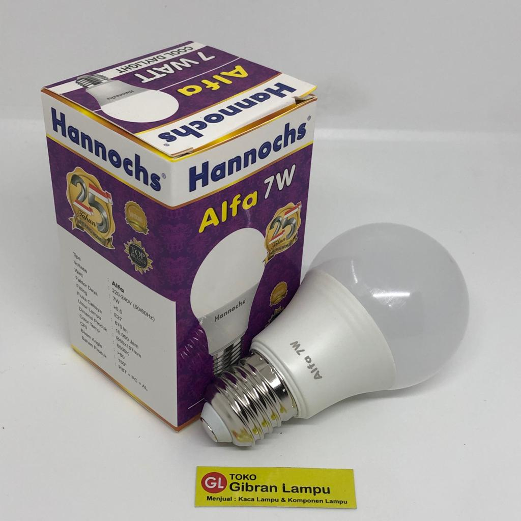 Lampu LED Hannochs Alfa 3w 5w 7w 9w 12w 15w 20w - Bohlam LED Kapsul Hemat Energi All Varian Watt