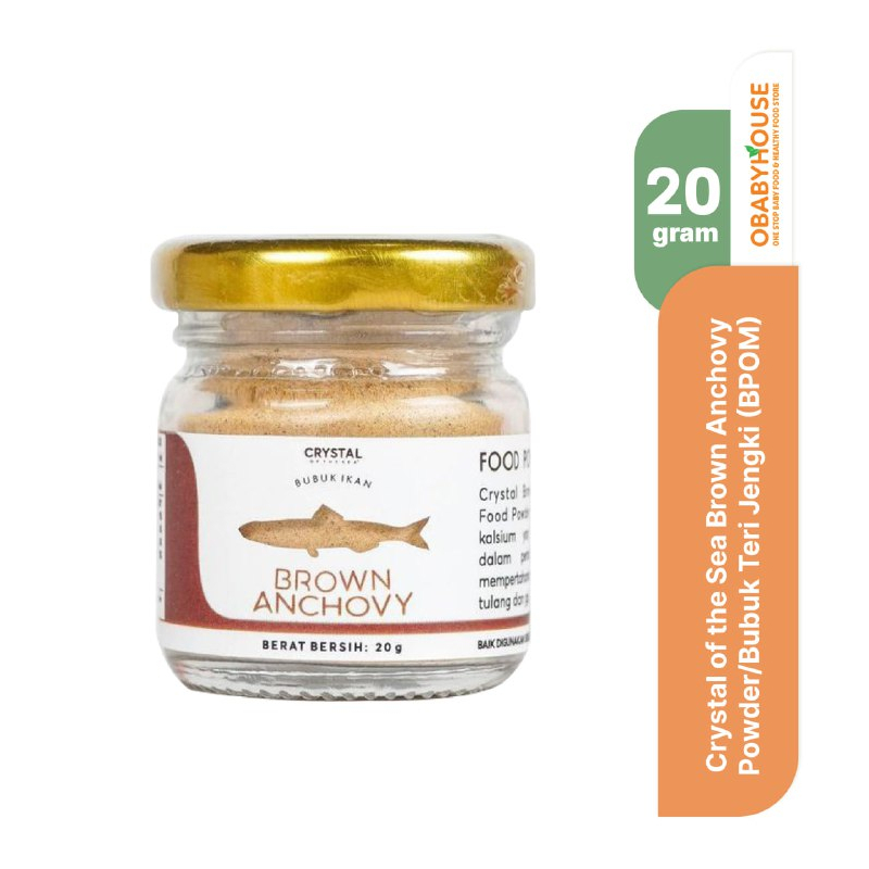 

Crystal of the Sea BROWN Anchovy Powder / Bubuk Teri Jengki 20 gr (BPOM Certified)