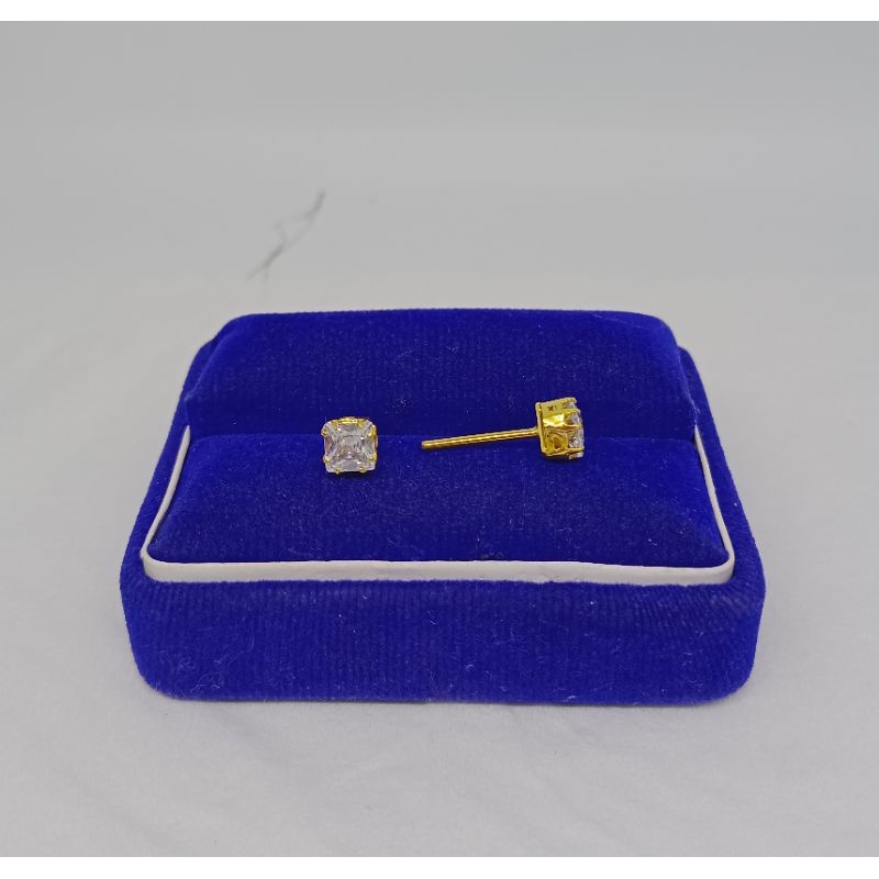 giwang kotak mp kotak / giwang peram asli silver 925 lapis emas/ giwang fashion terbaru