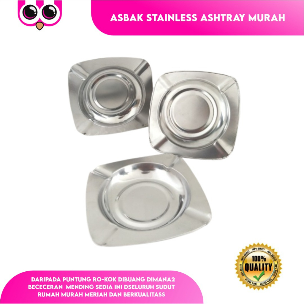 ASBAK STAINLESS ASHTRAY MURAH