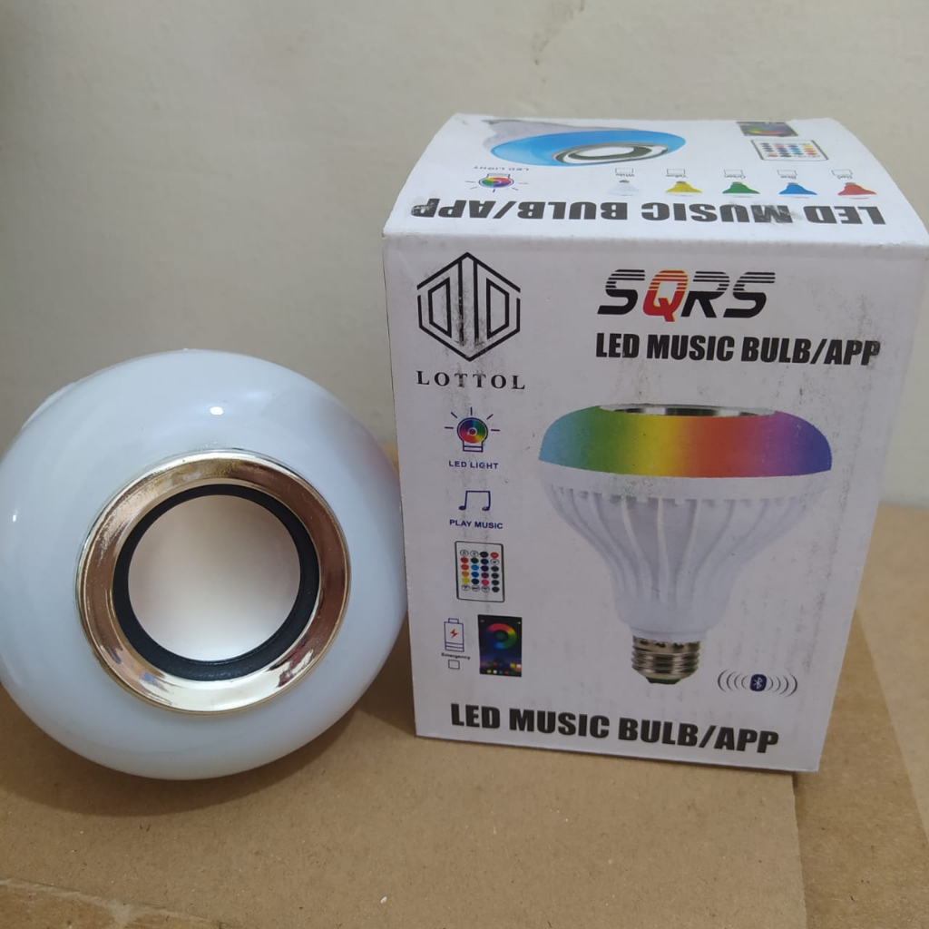 lampu speaker Lampu Bohlam Speaker Musik Bluetooth Wireless 2 in 1 DISCO SPEAKER WIRELESS BLUETOOTH DENGAN LAMPU LED RGBW E27 12W