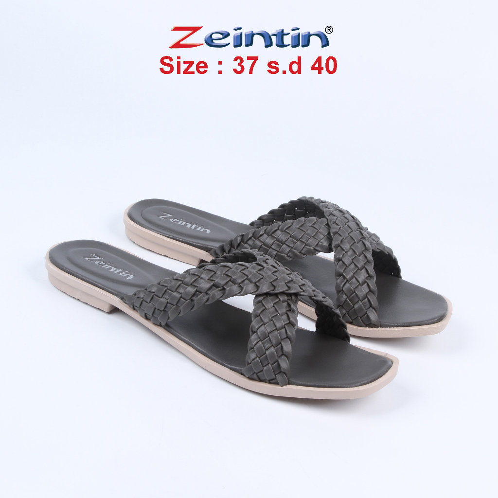 Zeintin - Sandal Wanita Selop Terbaru Sandal Teplek Wanita Bahan Kulit Sintetis SS