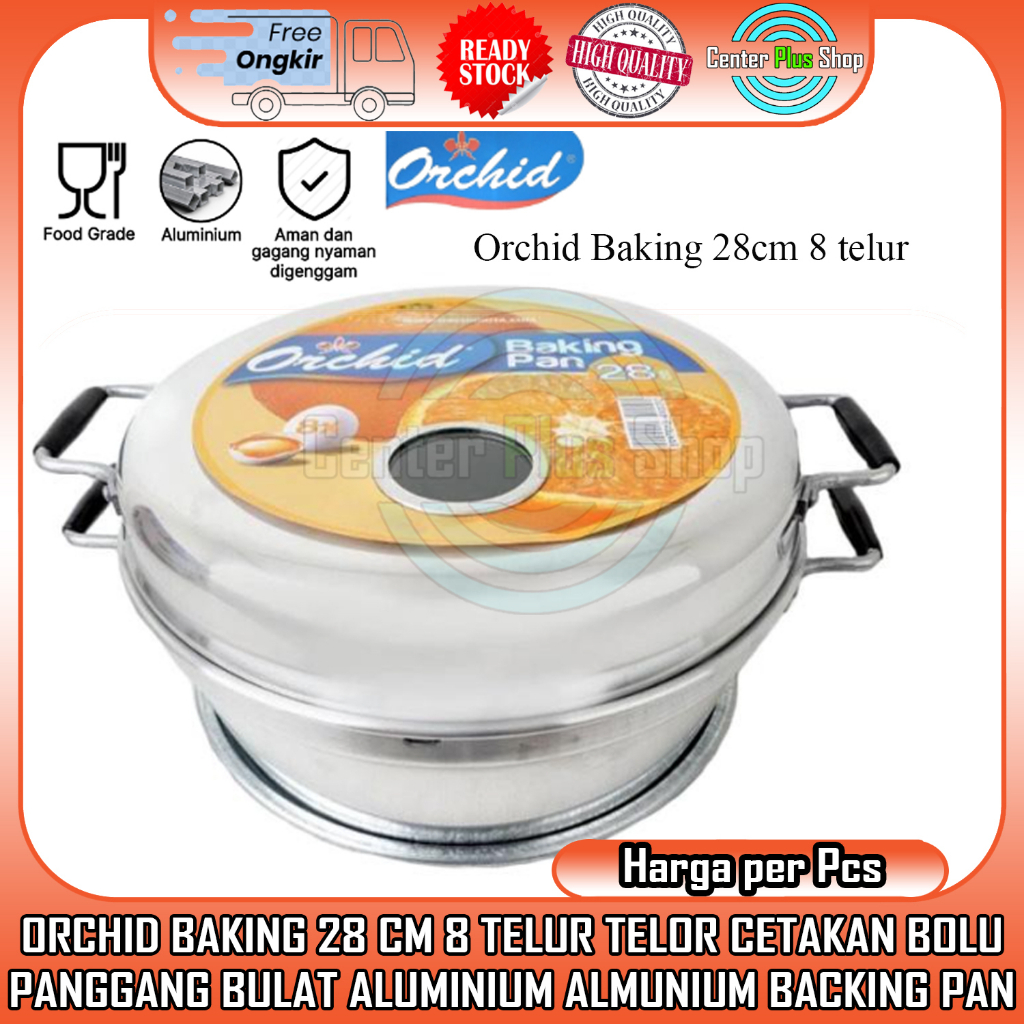 BAKING PAN ORCHID BEKING FAN ORCID 28 CM 8 TELUR LOYANG CETAKAN BOLU PERALATAN PANGGANG KUE MEMANGGA
