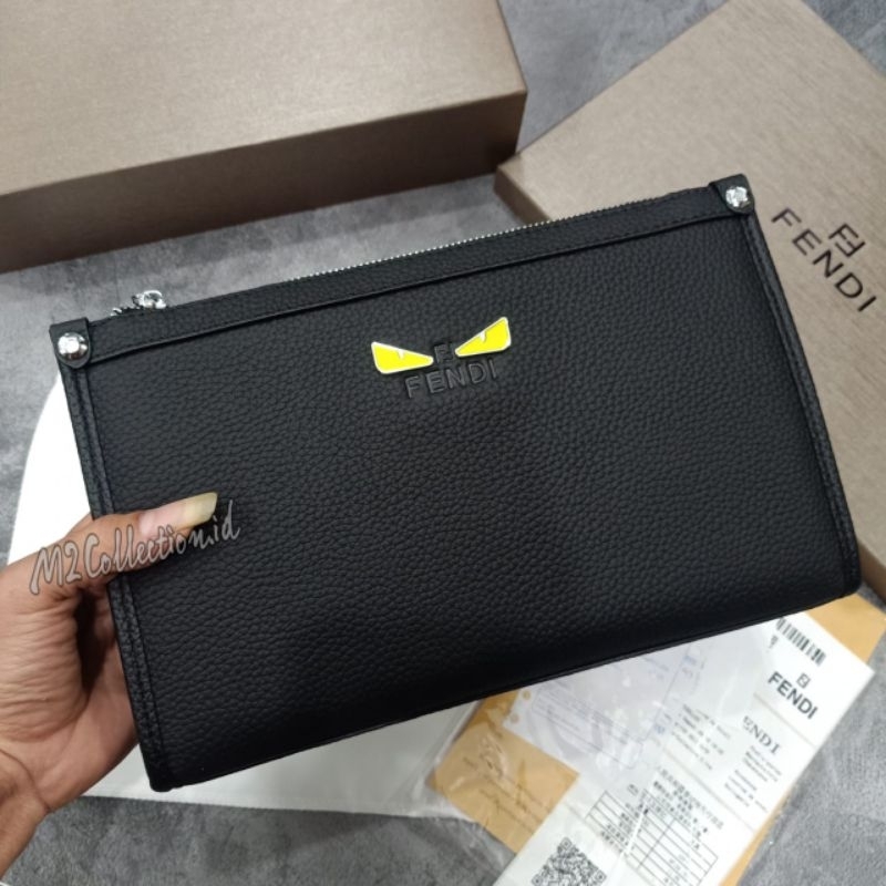 Clutch Fendi Handbag Leather Tas Tangan Kulit Asli mirror Quality