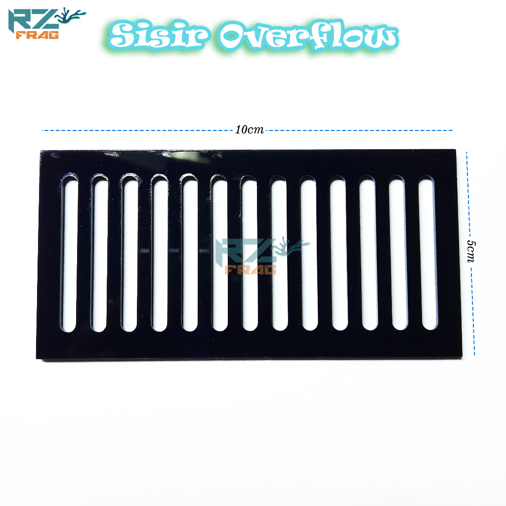 Sisir Overflow Aquarium Akrilik Hitam 2mm Ukuran 10 cm x 5 cm Sump Filter Internal Aquarium Reef Tan