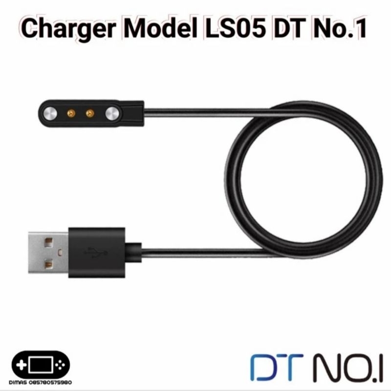 Charger Model LS05 DT No.1 Charging Smartwatch Kingwear KW10 Q8 Q16 AK15 L15 Kabel USB