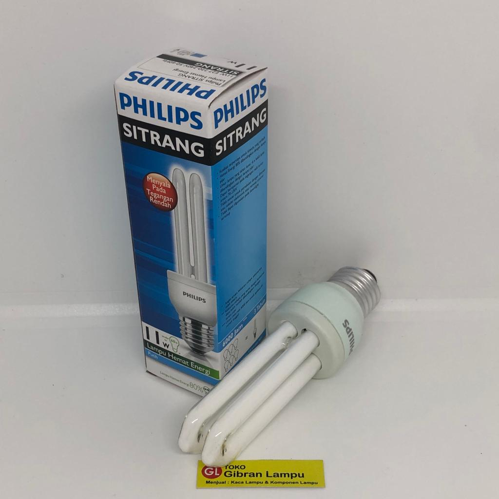 Lampu Philips Sitrang 5w 8w 11w 18w 23w - Lampu Hemat Energi All Varian Watt