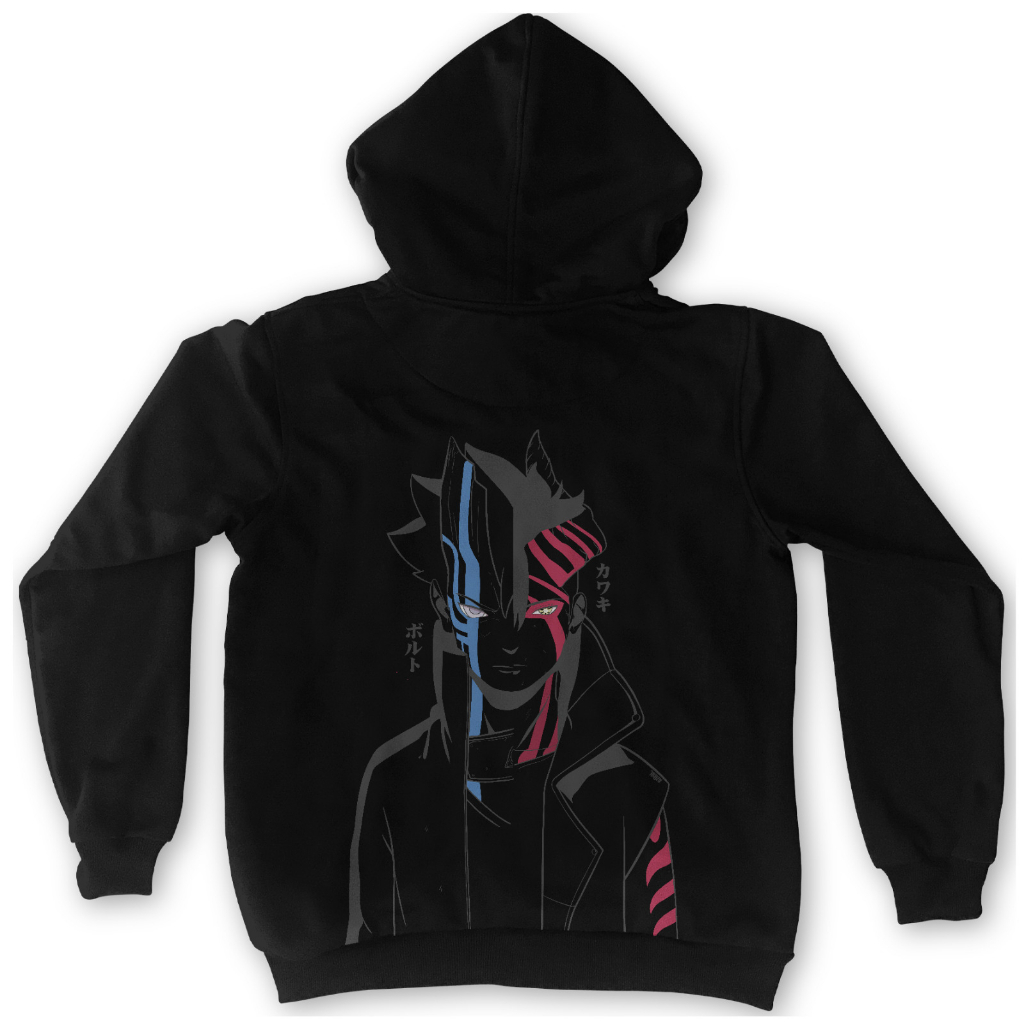 TORIZU Hoodie Boruto x Kawaki Karma Black Anime Manga Naruto Premium Unisex