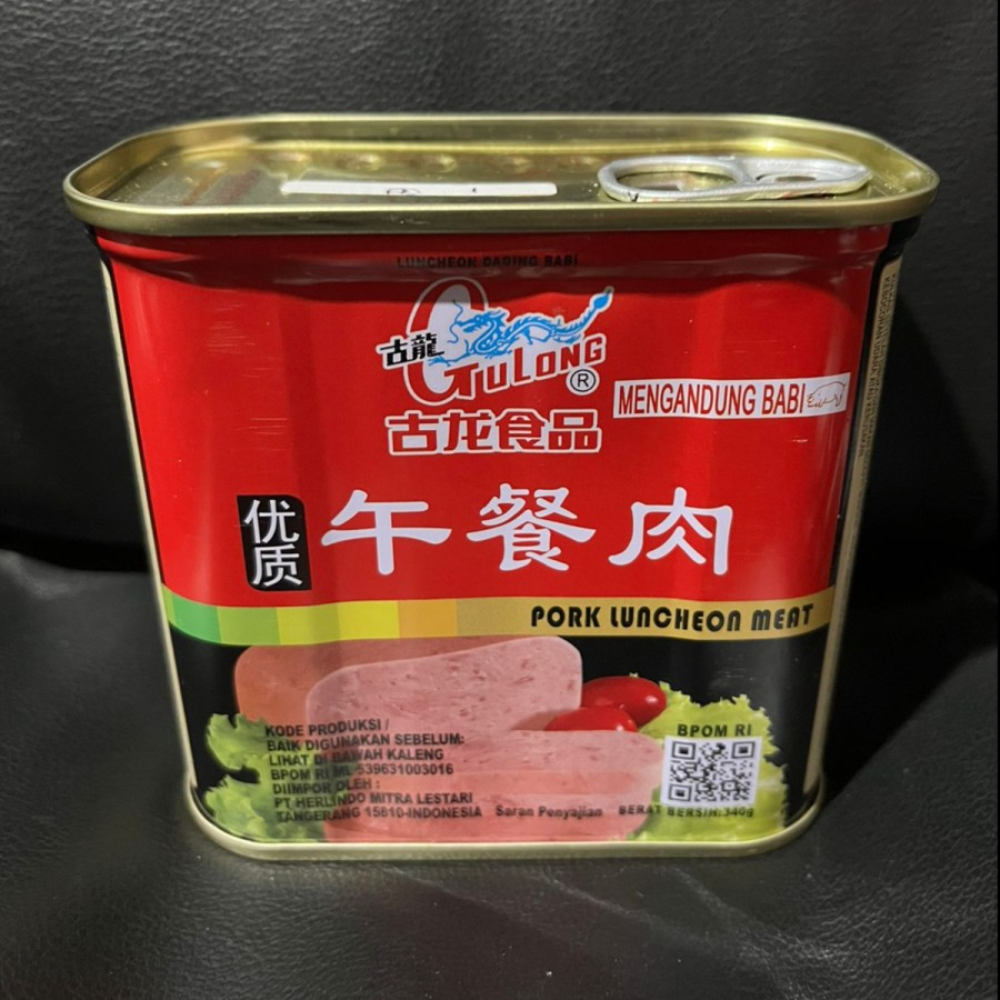 Gulong Merah / Gulong Pork Luncheon meat / Babi Kaleng Merah 340grm