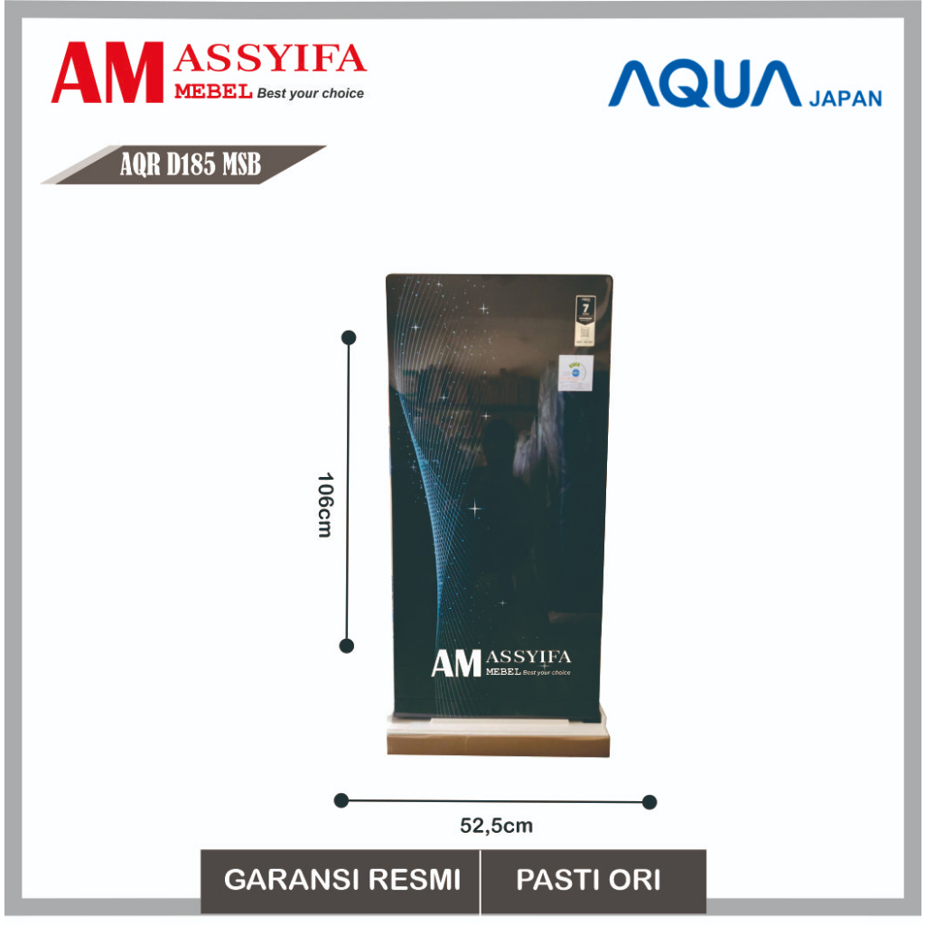 KULKAS AQUA 1 Pintu AQR 185MS BARU GARANSI RESMI