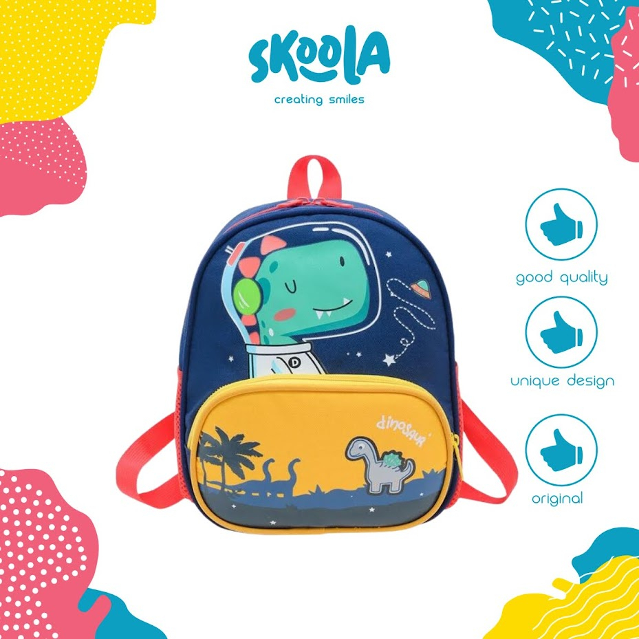 Skoola Tas Sekolah Anak Laki - Laki PAUD Ransel Dinosaurus - Notta