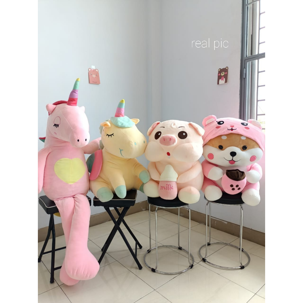 Boneka Super Jumbo Karakter Bahan Plush