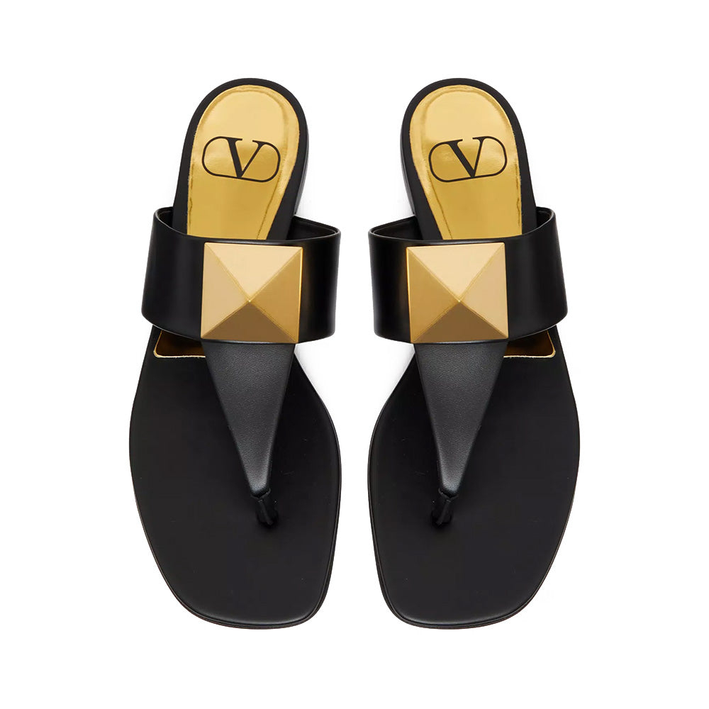 VLTN Garavani One Stud Thong Sandal Black