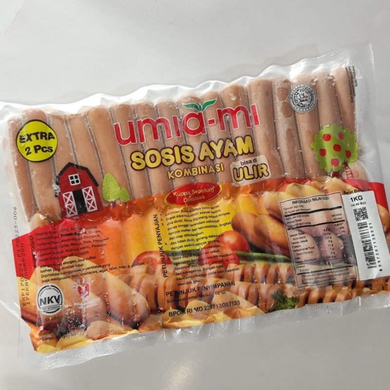 

UMIAMI SOSIS AYAM ULIR 1 kg isi 60 pcs / FAST RESPON
