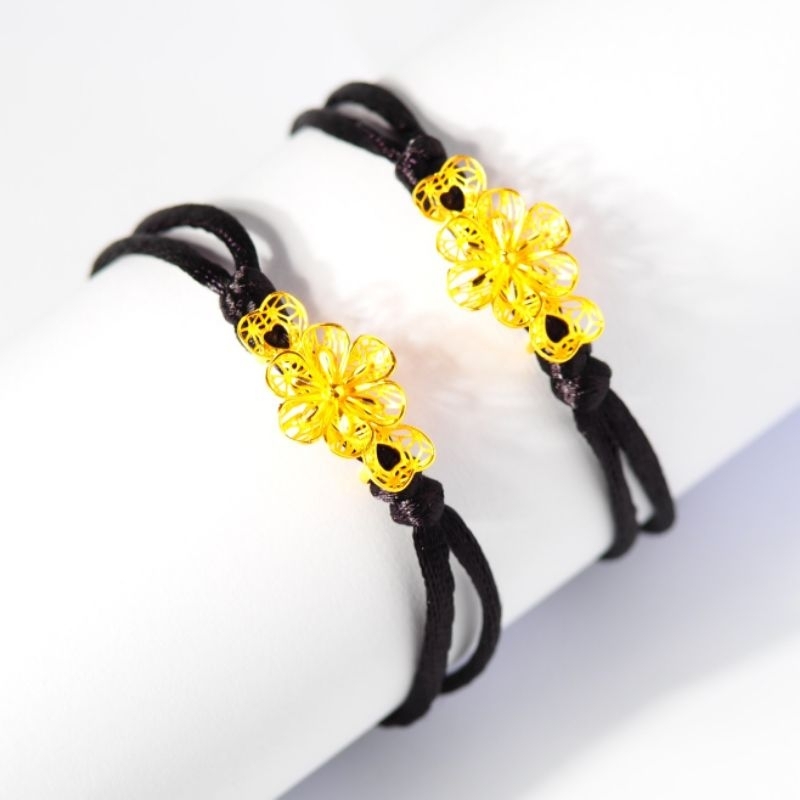 Gelang Tali Fashion Emas Bunga Krawang - Toko Emas Gadjah