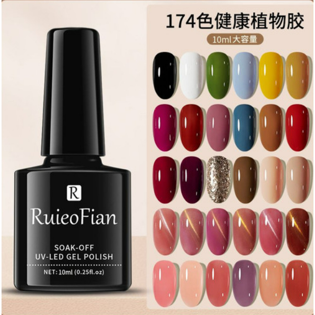 (50-100) RFIAN UV GEL POLISH 10ml  SOAK OFF GEL POLISH KUTEK GEL POLISH WARNA CANTIK TAHAN LAMA