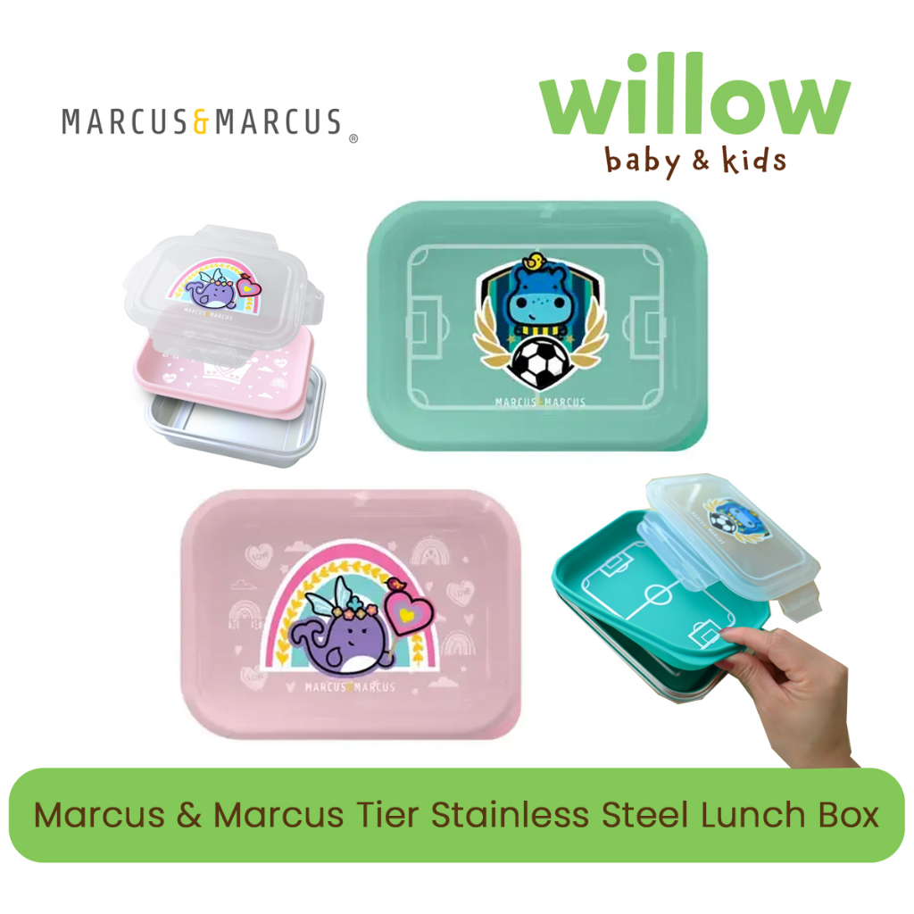 Lunch Box Set Bayi - Marcus & Marcus 2 Tier Stainless Steel Lunch Box