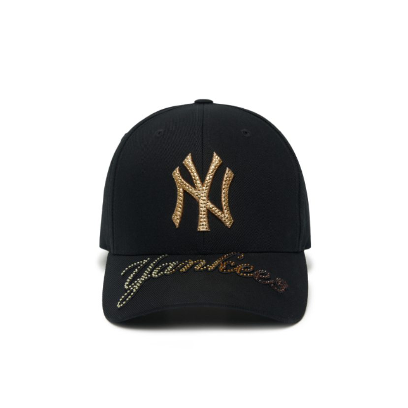 MLB NY Yankees Gradient Crystal Beaded Ball Cap Black