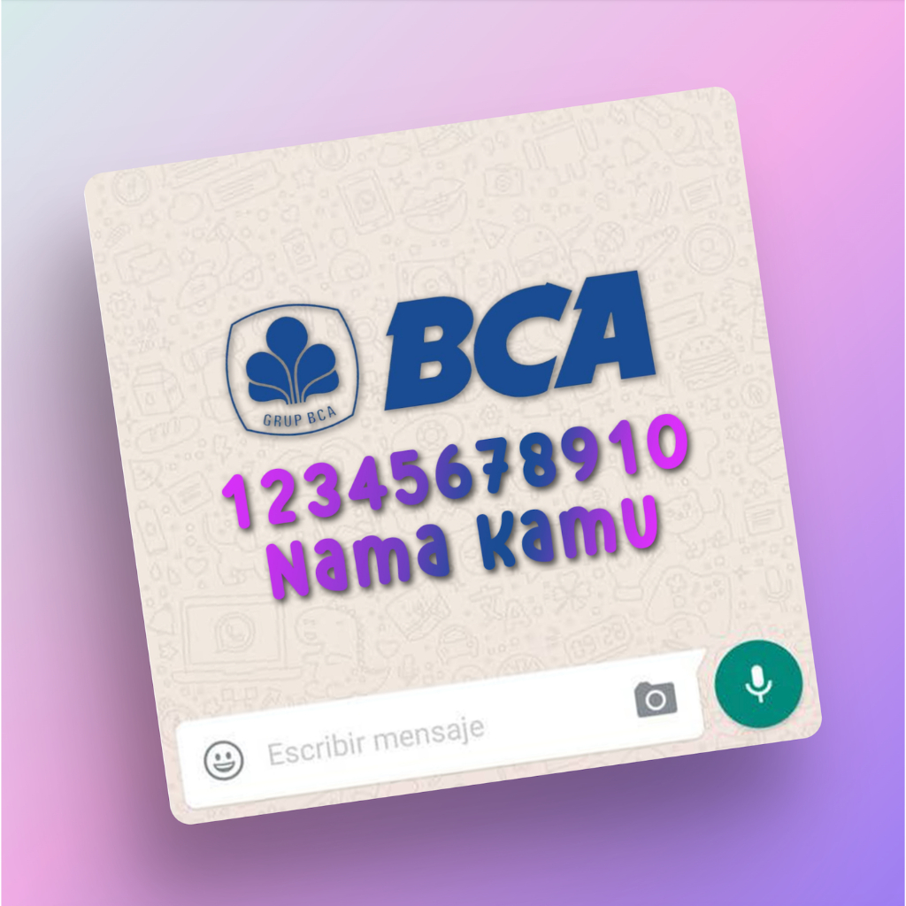 STICKER WHATSAPP CUSTOM REKENING 2 WARNA