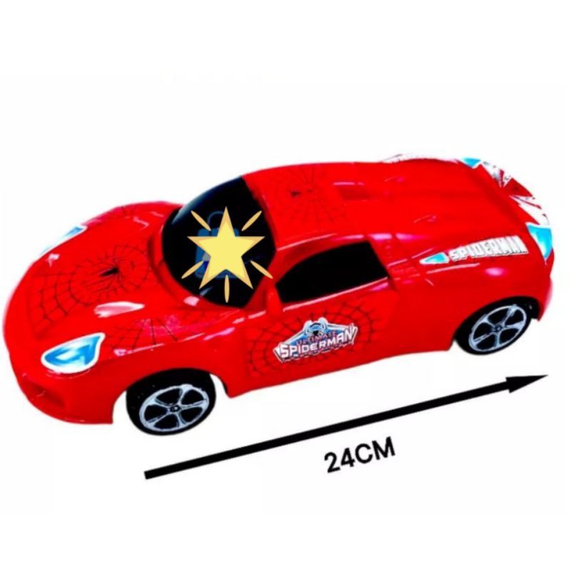 Mainan Anak Mobil Cars - Spiderman LT53 MC Queen Pull And Go