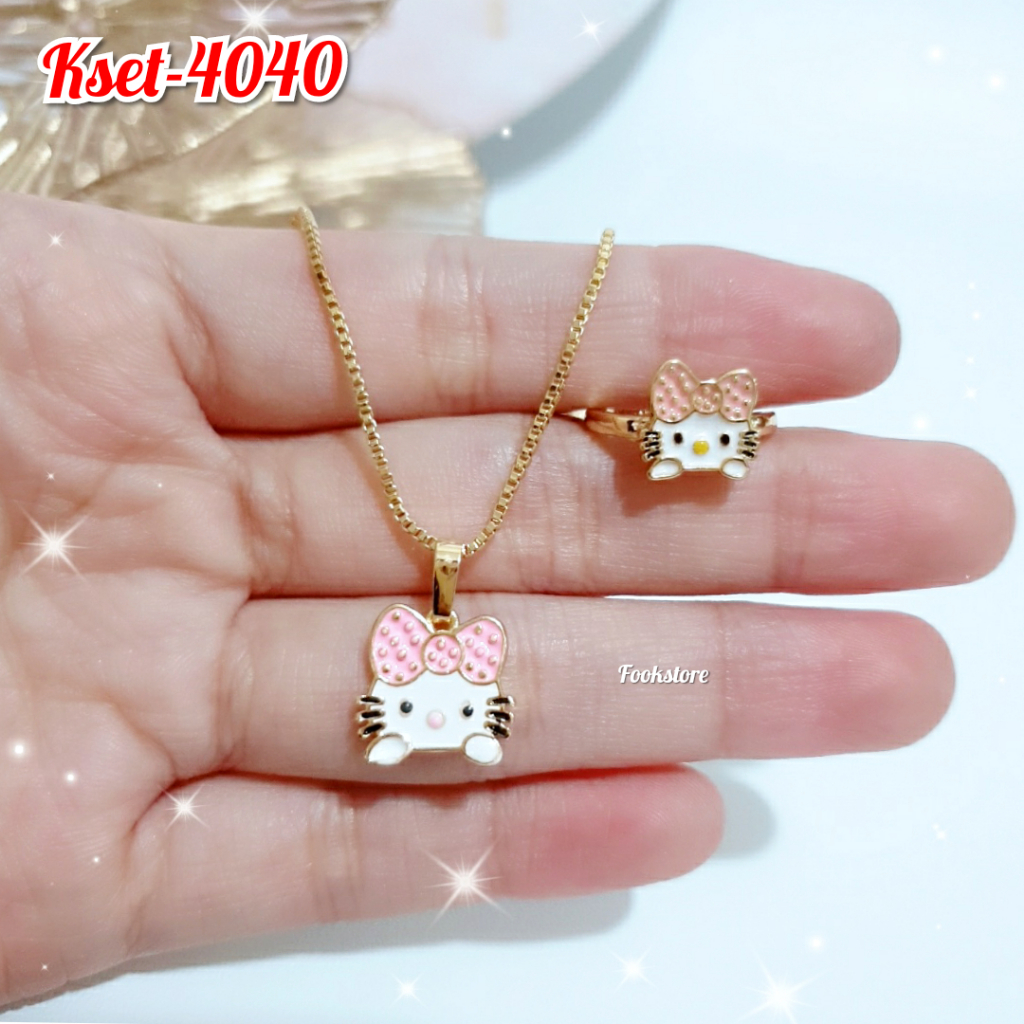 SET KALUNG CINCIN ANAK USIA 2-6 THN ANTI ALERGI/KSET-4040