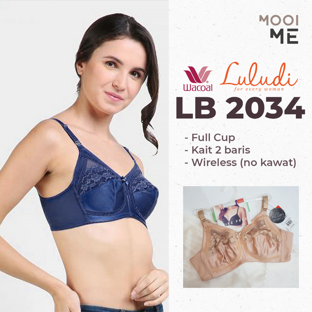 Luludi LB 2034 Bra Full Cup Wireless (Tanpa Kawat) Busa Tipis