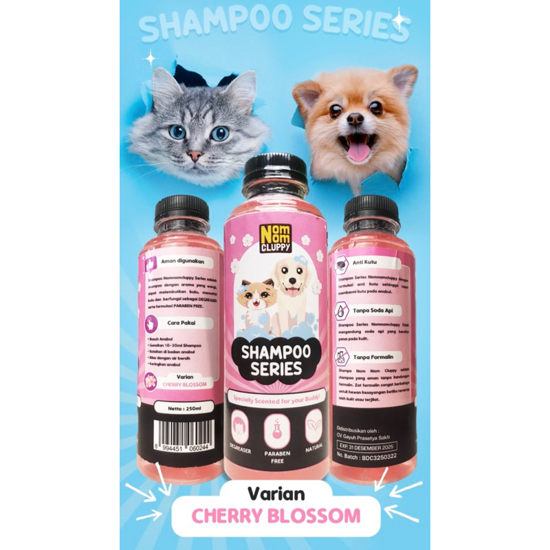 Shampoo NOMNOM CLUPPY Smooth 250ml shampoo kucing anjing