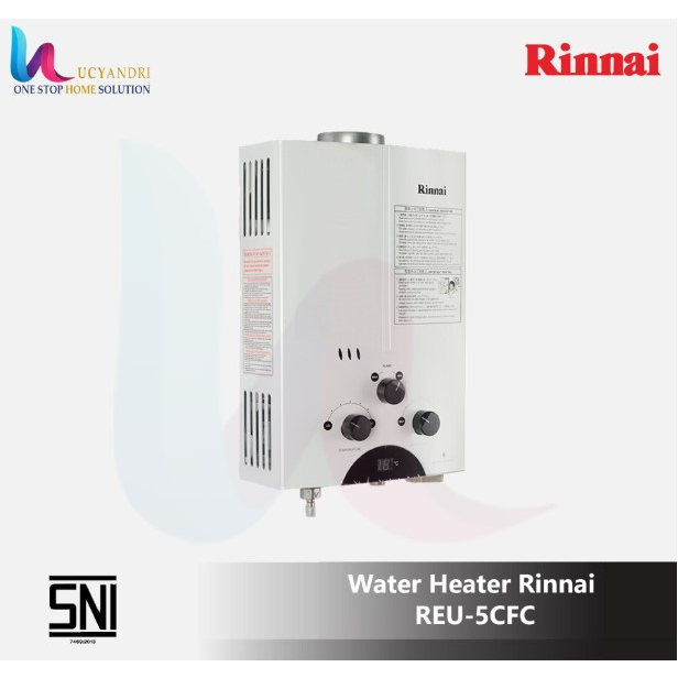 Rinnai Gas Water Heater 5L Pemanas Air Indicator LED REU-5CFC 5CFC