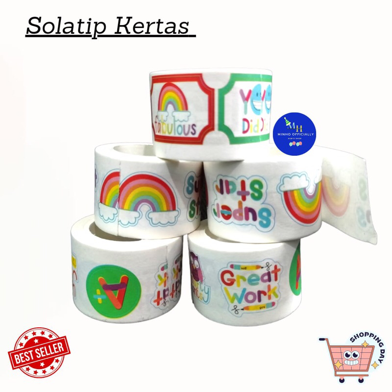 

Solatip kertas Estetik Scrabook / Solatip kertas Anak Cute (Isi 6)