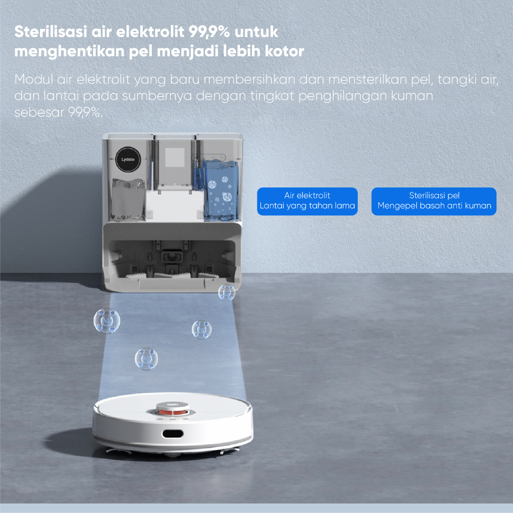 Lydsto W2 5000Pa Robot Vacuum ＆ Smart Mop Combo Robot Cleaner Penyedot Debu