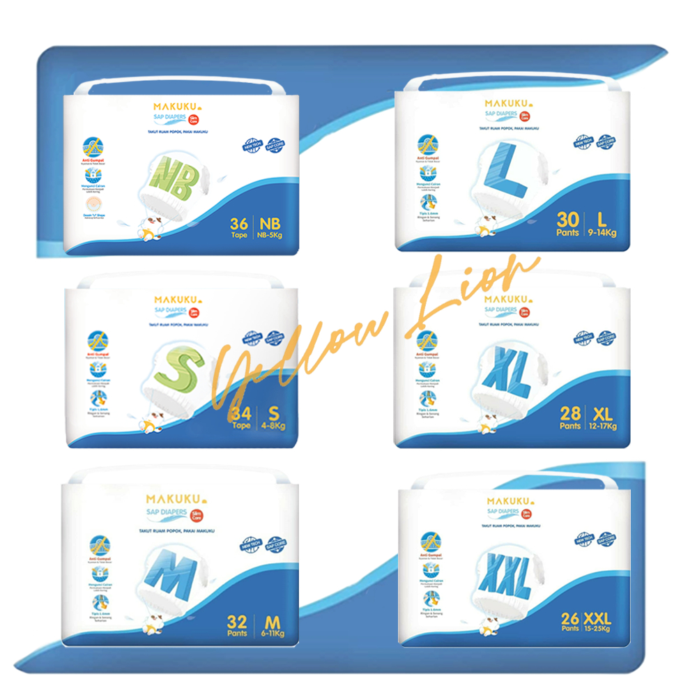 MAKUKU SAP Diapers Slim Care Pants (NB/S/M/L/XL/XXl)