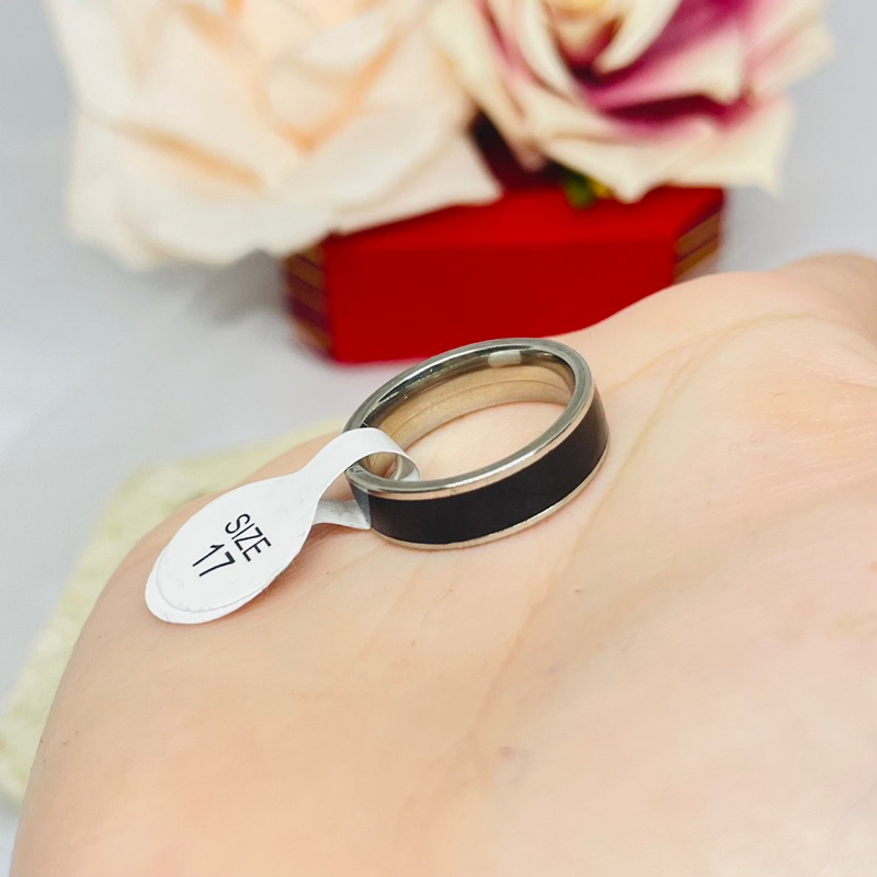 Cincin titanium pria fashion anti karat
