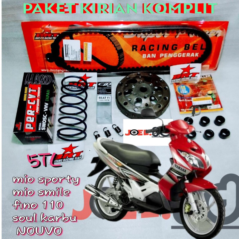 PAKET ANTI GREDEG BRT YAMAHA NOUVO PAKET KIRIAN KOMPLIT MIO SPORTY SMILE SOUL KARBU FINO 110 VANBELT