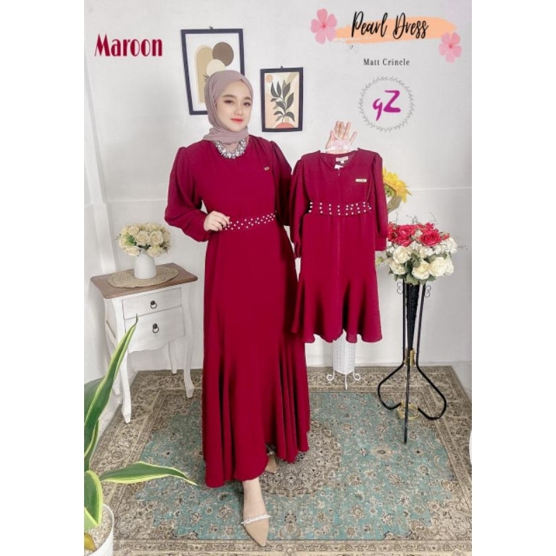 PEARL DRESS DUYUNG ORI GWENZA COUPLE IBU&ANAK