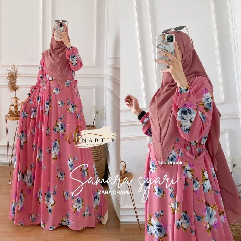 Samara syari set gamis khimar by nabtik
