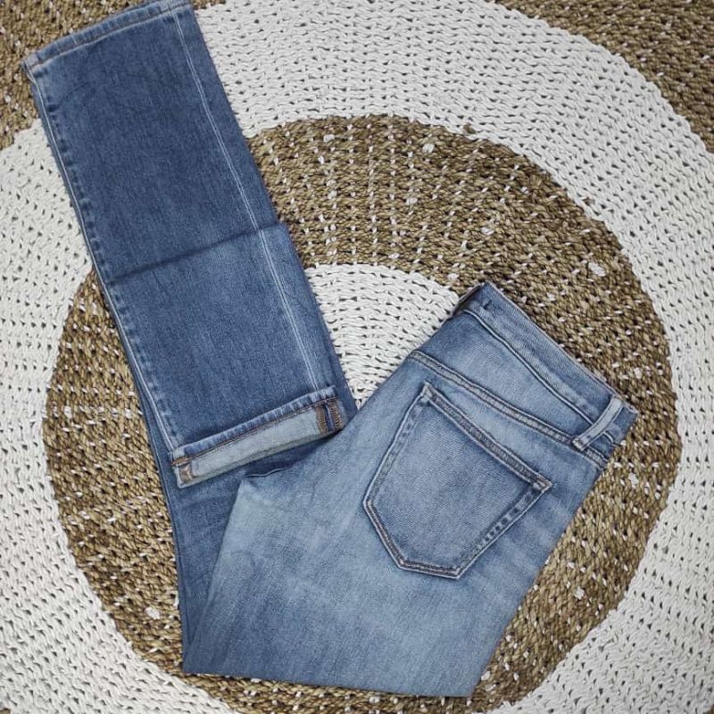 celana jeans pria uniqlo slim straight
