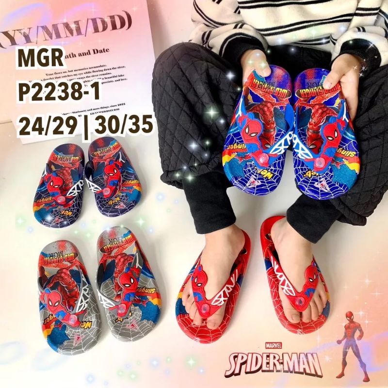 Sandal Anak Spiderman Jelly Impor Empuk Ringan