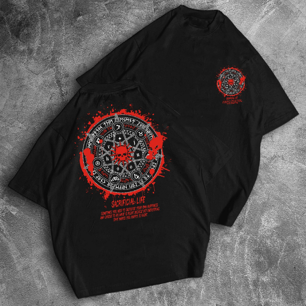 GSC - Baju KAOS OVERSIZE TRUTH VS LOVE / Kaos Oversize terbaru-sometimes hitam