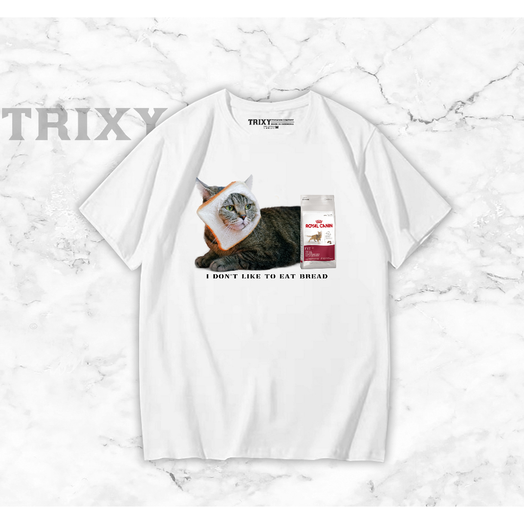 KAOS GAMBAR KUCING WANNA ROYAL CANIN / KAOS SAKU GAMBAR KUCING / KAOS TRIXY ORIGINAL