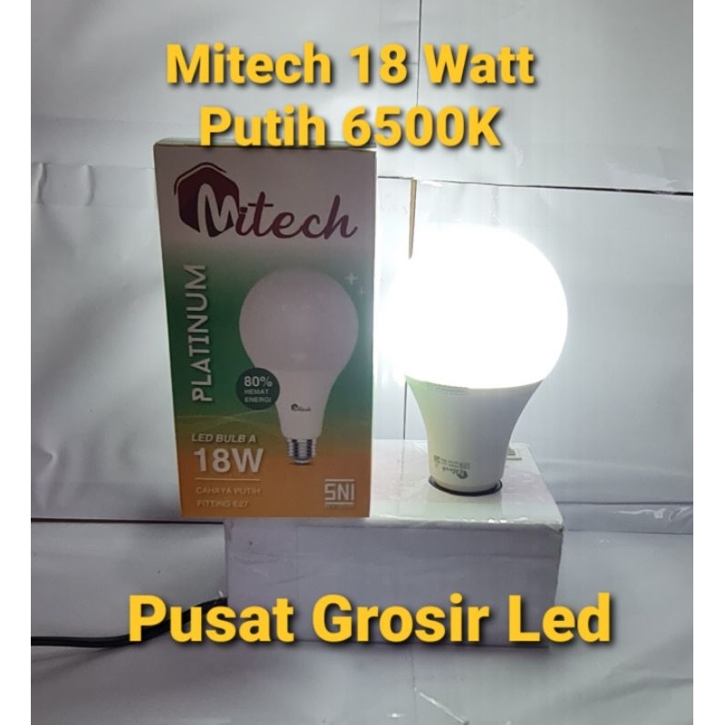 Paket Hemat 10 Pcs Lampu Led Mitech 18W 18 Watt SNI Bergaransi 1 Tahun