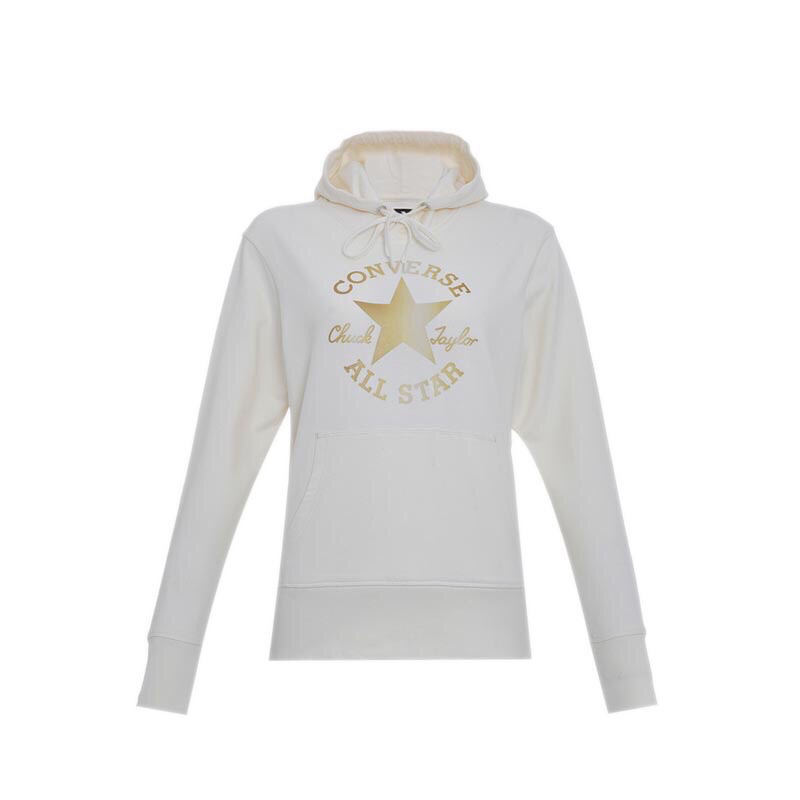 Converse Women's Patch Pullover Hoodie - Khaki Cream