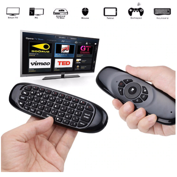 C120 2.4G Air Mouse Wireless Keyboard Remote Control For Android tv BACKLIT